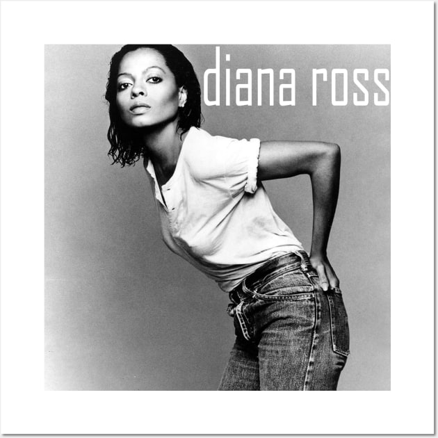 Diana Ross Grayscale Wall Art by kilshamy